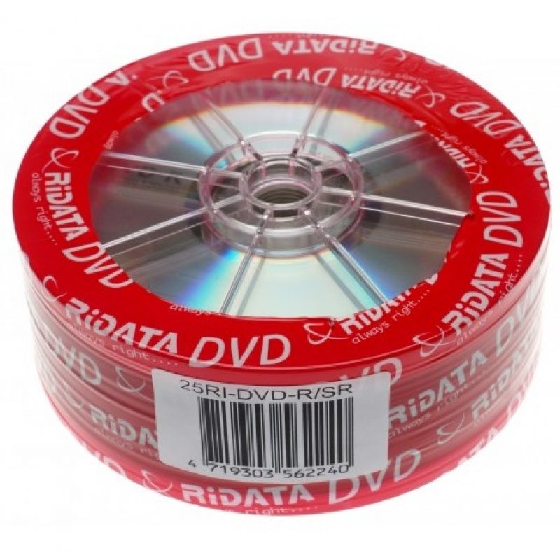 Ridata DVD-R 47 GB/120 min 16x 25 Τεμ.σε Ζελατίνα