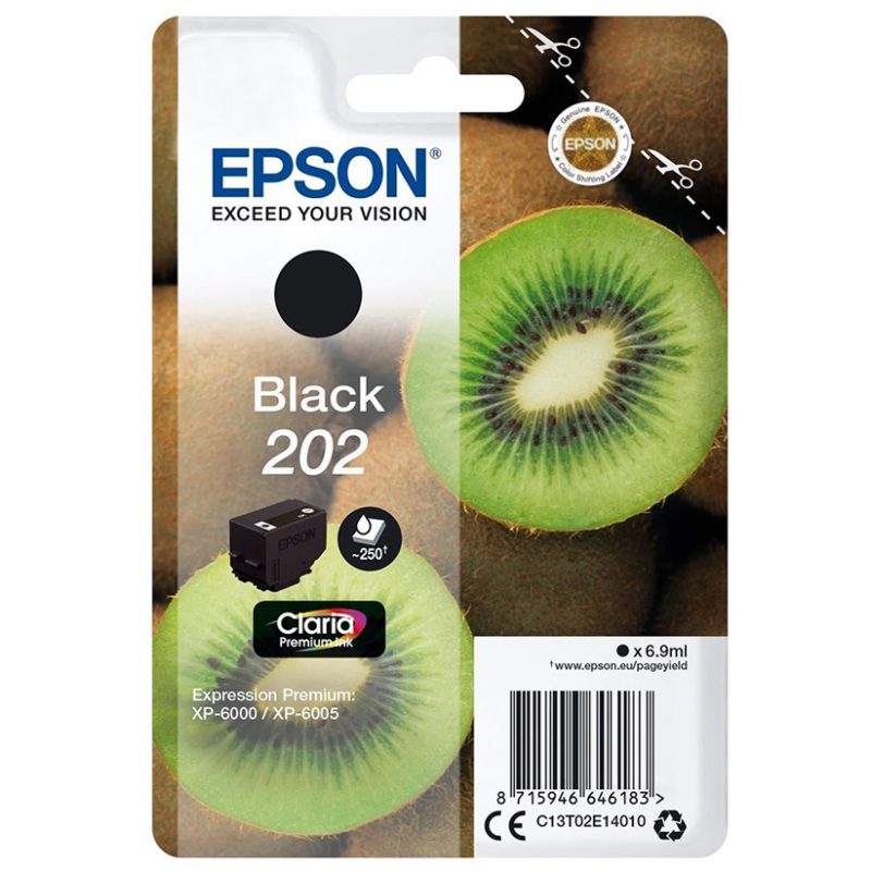 Μελάνι Epson 202 Black (C13T02E14010)