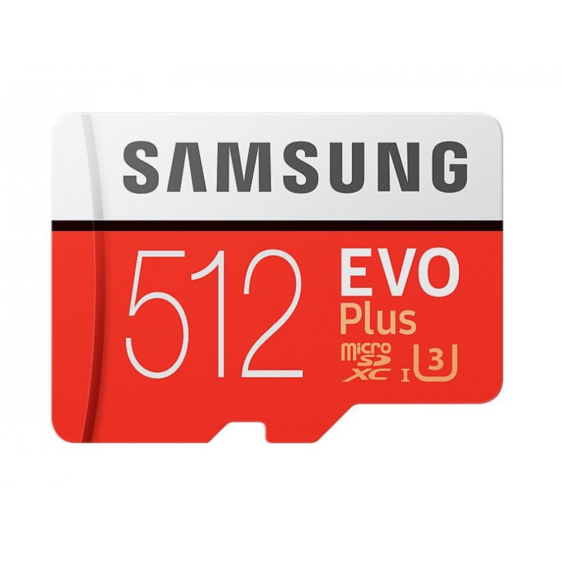 Samsung Evo Plus Micro SDXC Κάρτα Μνήμης 512GB Class 10 U3 με SD adapter (MB-MC512GA/EU)