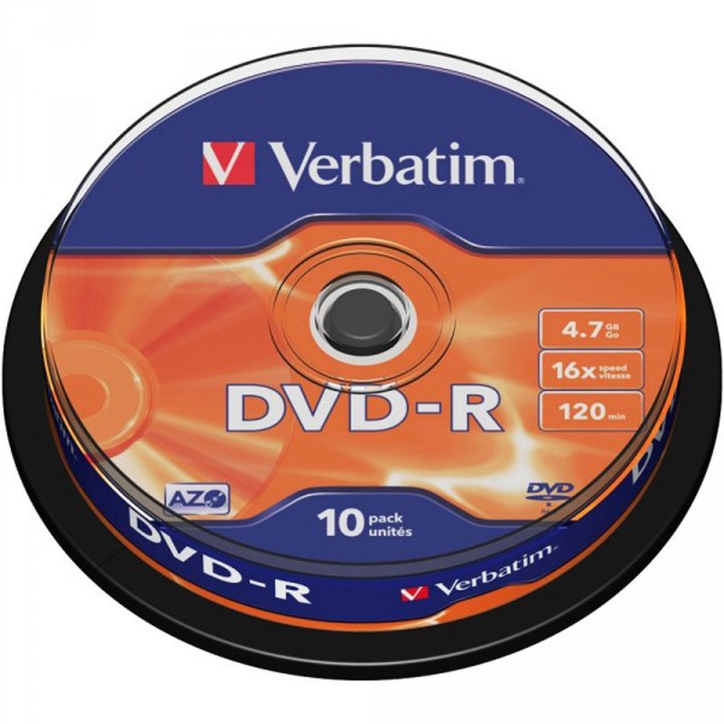Verbatim DVD-R 47 GB/120 min 16x 10 Τεμ.σε Κωρίνα