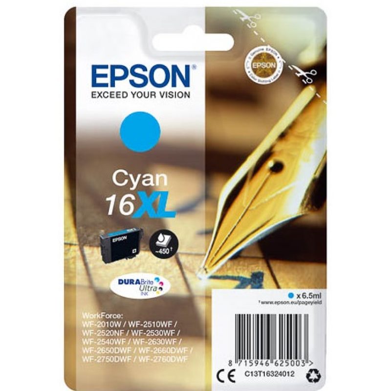 Μελάνι Epson 16XL Cyan (C13T16324012)