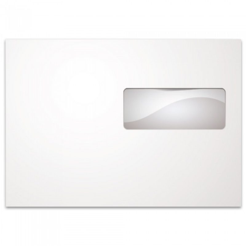 Φάκελος Αλληλογραφίας 90 g/m² Λευκός με Παράθυρο Δεξιά 162 x 229 cm 50 Τεμ.